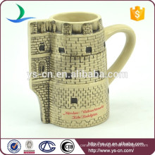 YScc0032-1 Christmas Gift Ceramic Castle Embossed Cup